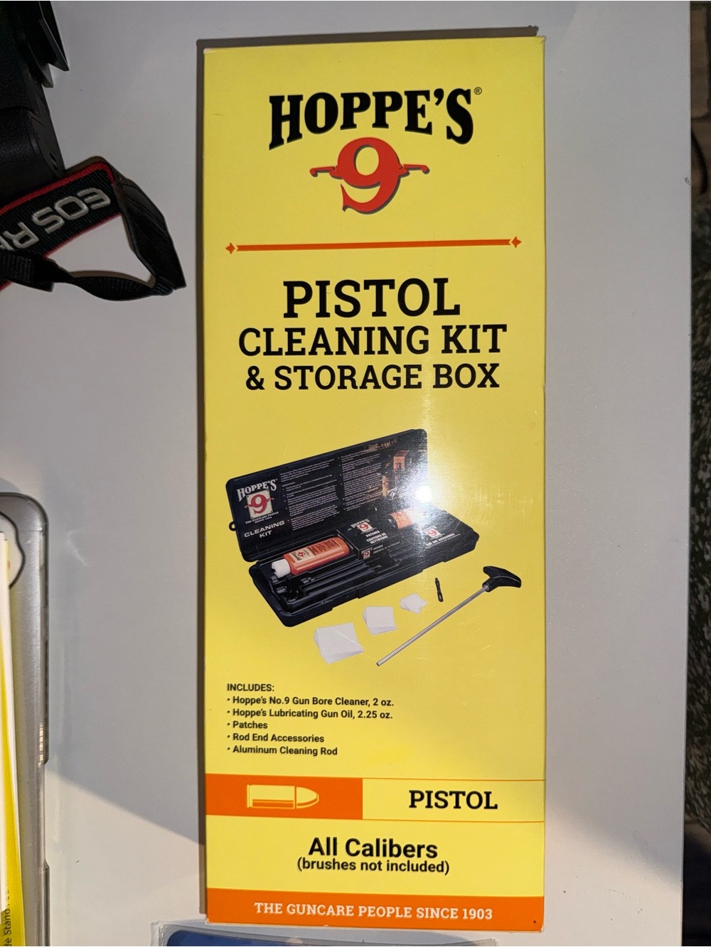 Hoppe's No. 9 Pistol Cleaning Kit & Storage Box - Yellow